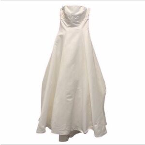 GLORIA VANDERBILT Strapless Embroidery Wedding Dress 10